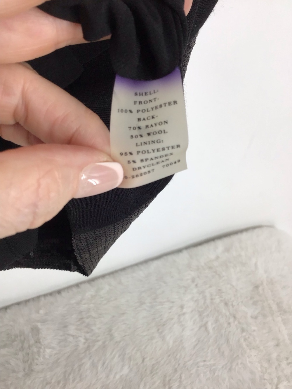 NWT Ann Taylor Sequin Sleeveless Bodycon Wool Blend Cocktail Dress Black Size 2 - Picture 8 of 8